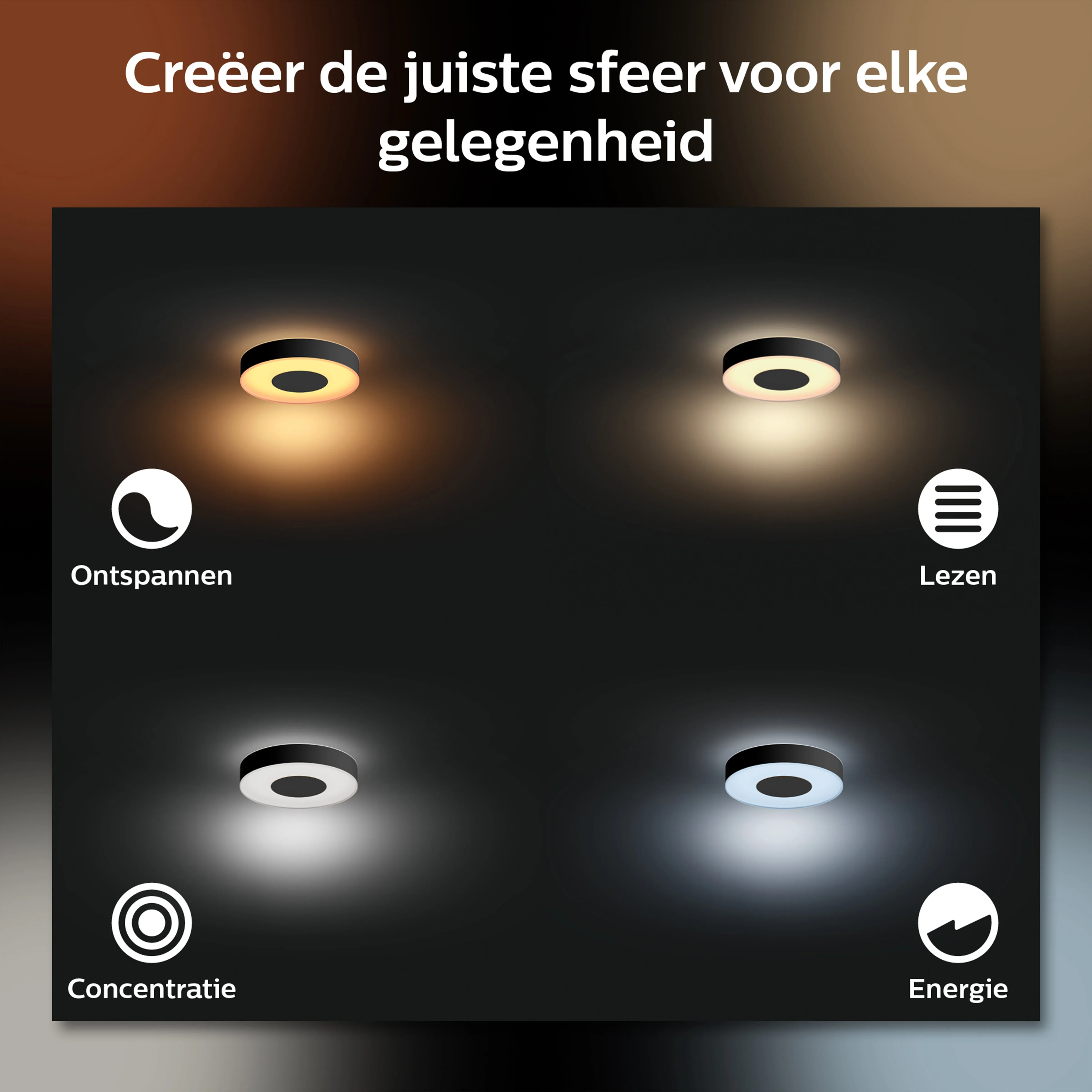 PLAFONDLAMP  XAMENTO GEINTEGREERDE LED 2350LM  ZWART