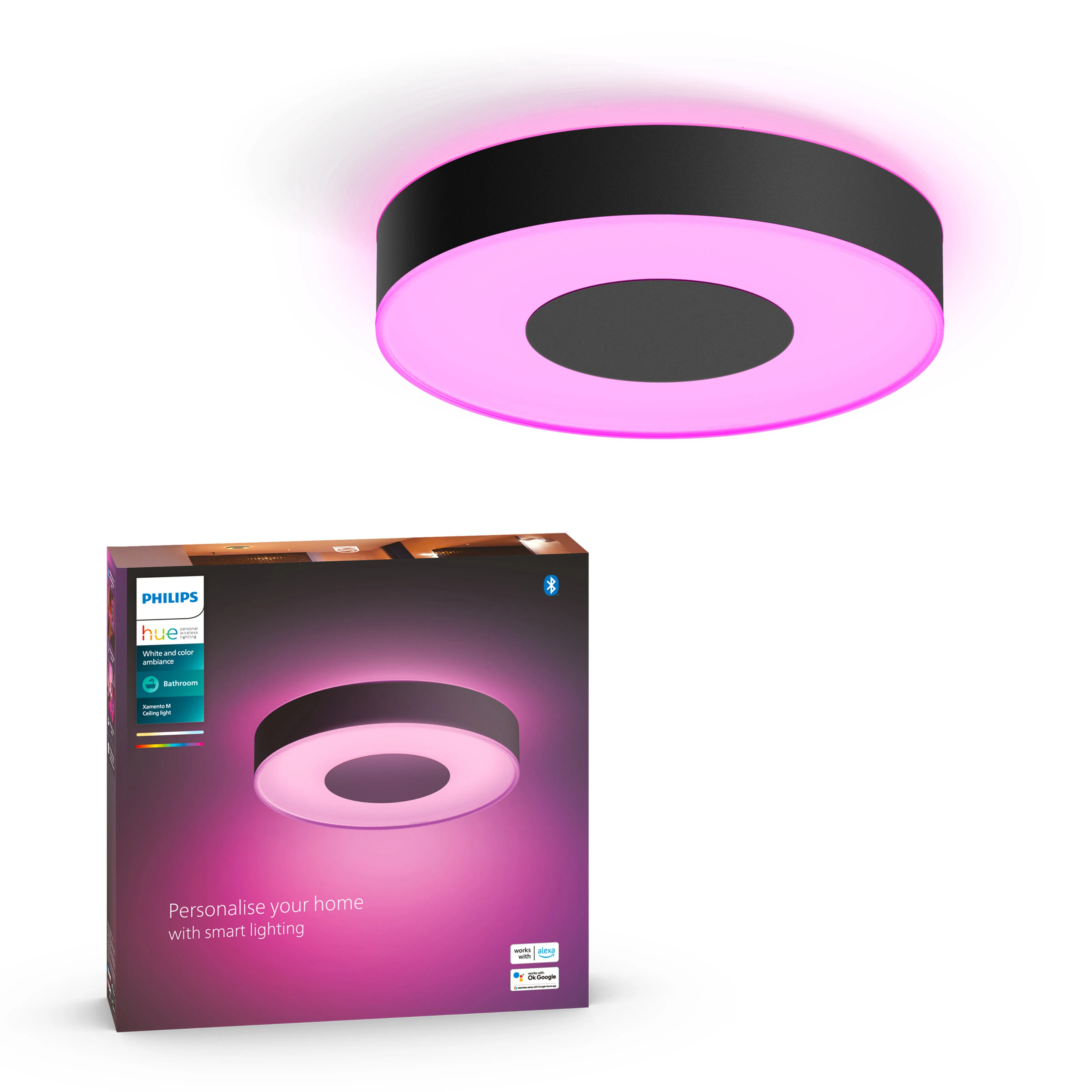 PLAFONDLAMP  XAMENTO GEINTEGREERDE LED 2350LM  ZWART